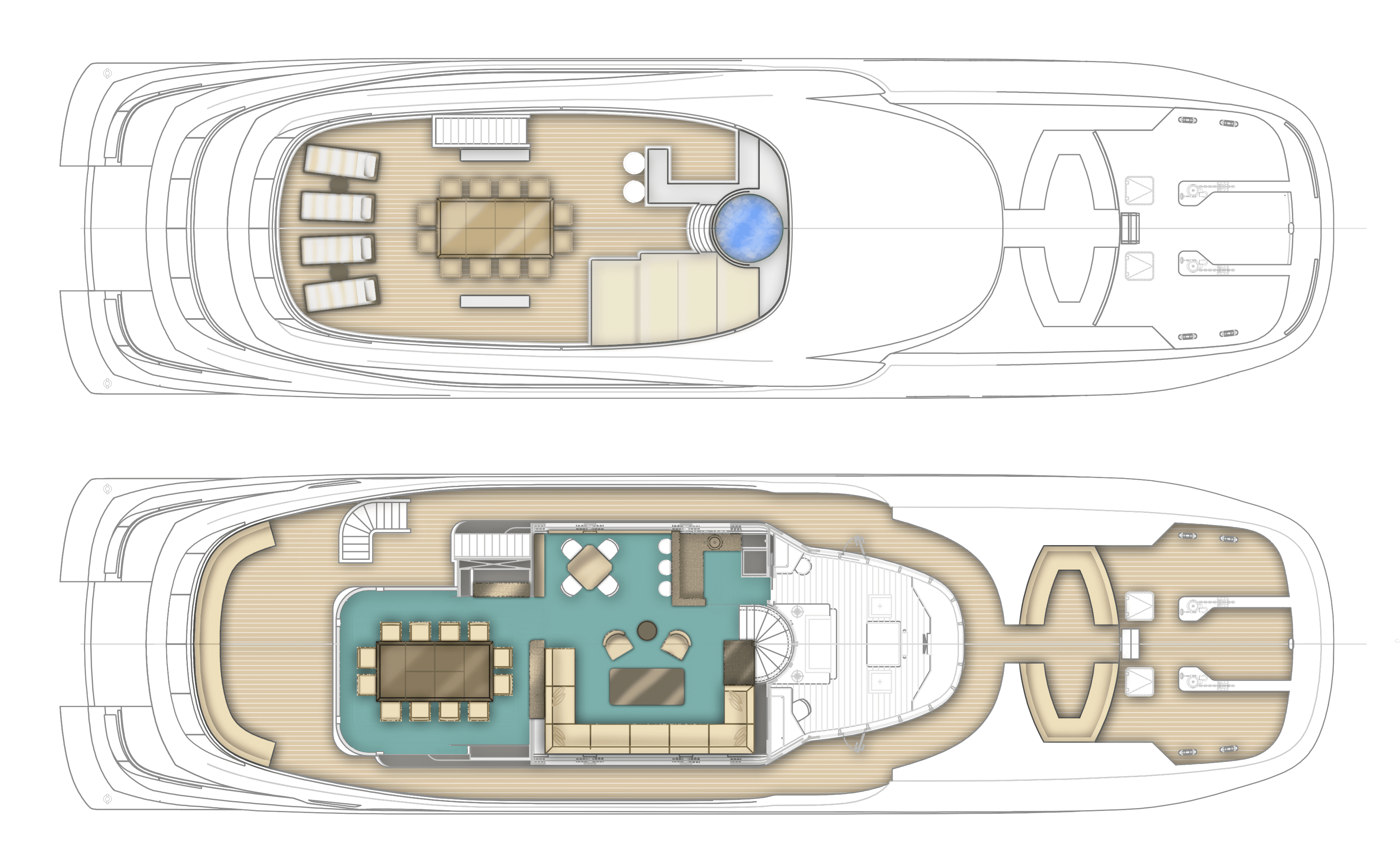 Curvelle-Quaranta-yacht-for-sale-layout upperdecks