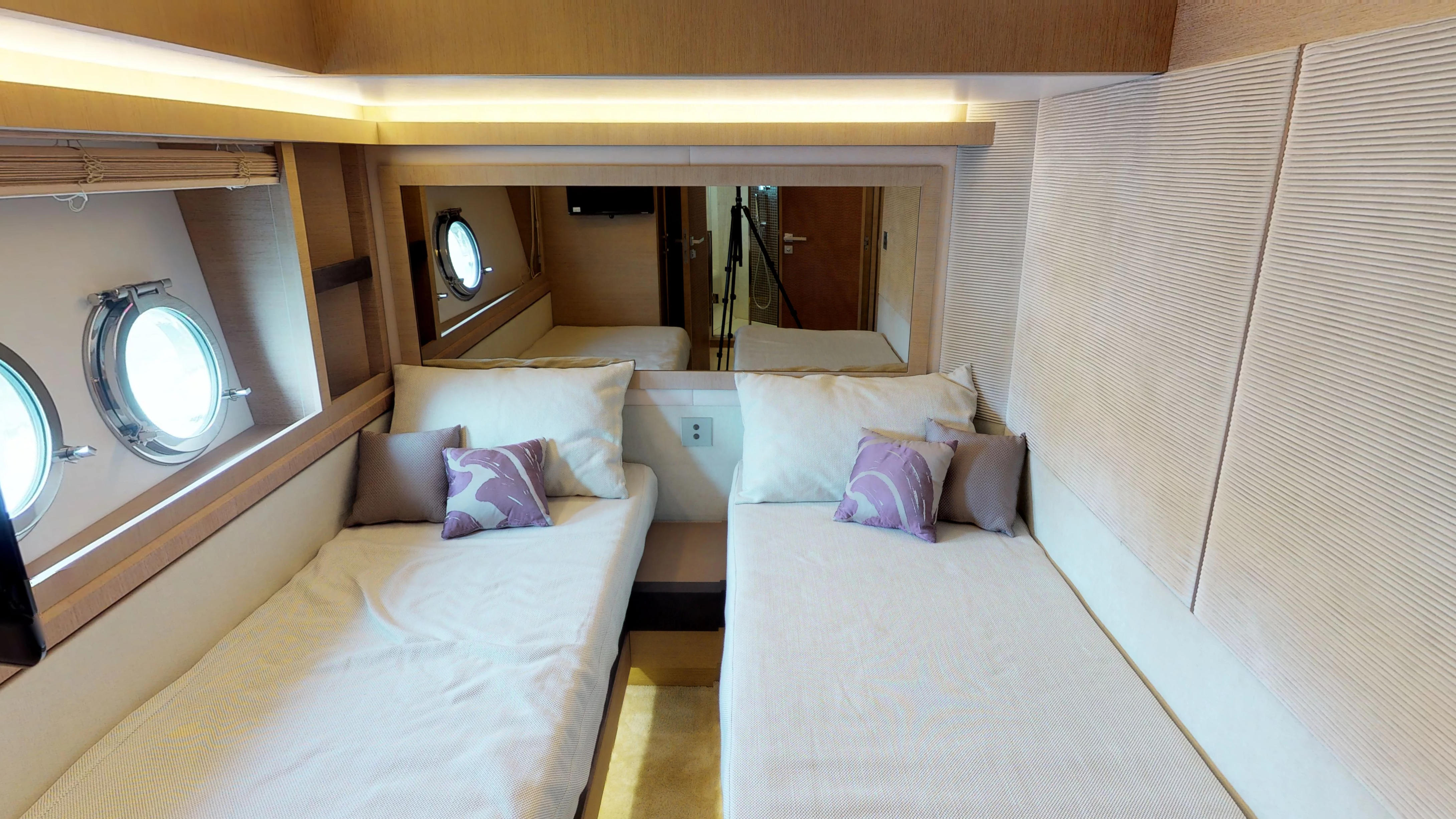 Monte Carlo 76 Yacht For Sale Twin Guest Cabin